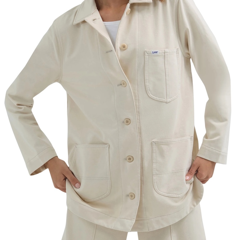 Women’s Light Khaki Duster Jacket, Size XXL